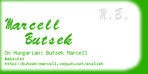 marcell butsek business card